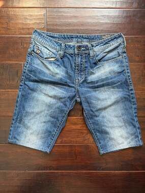Y2K Buffalo David Bitton Men's King Slim Boot Denim Shorts Jorts W31